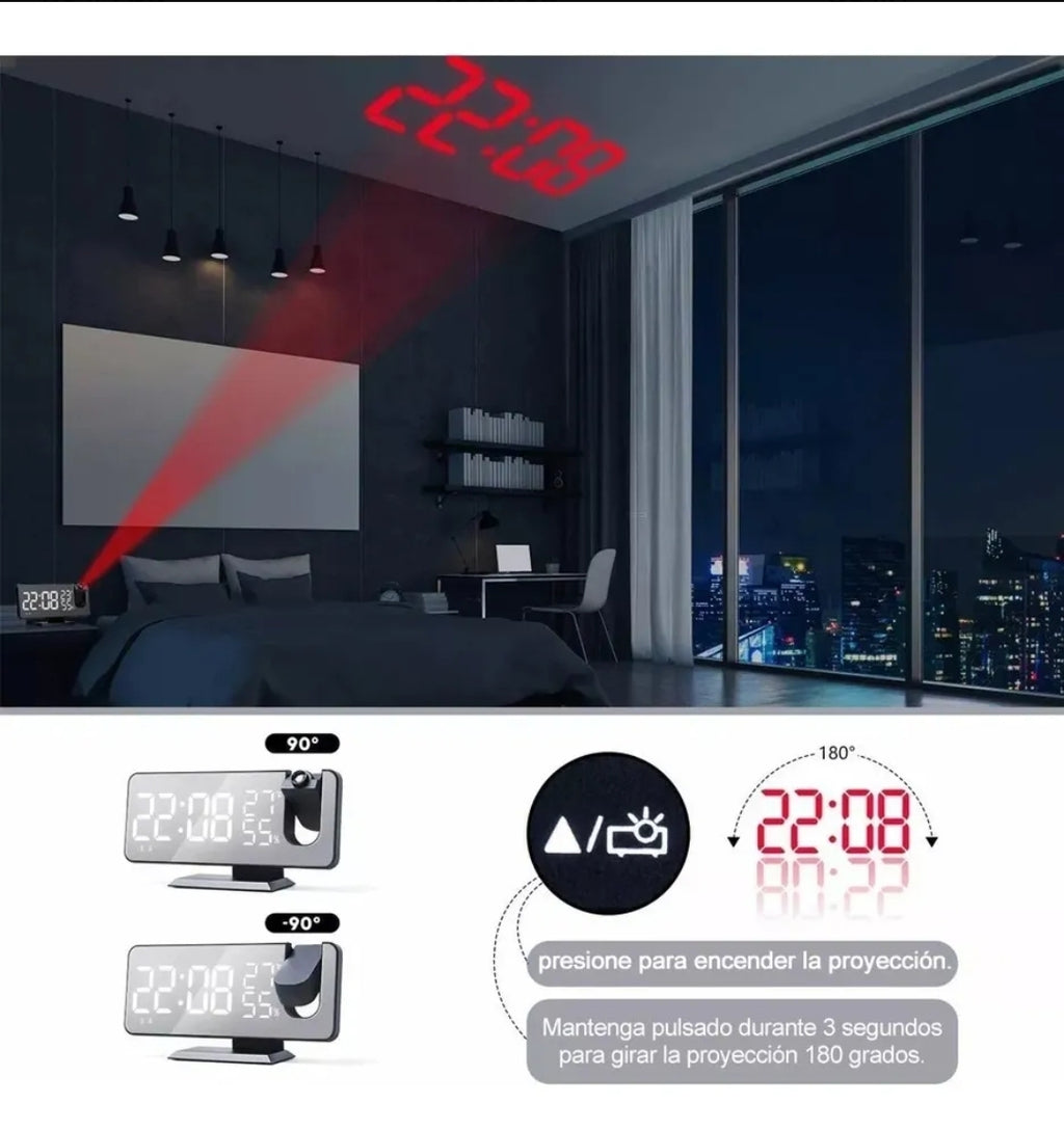RELOJ PROYECTOR LED